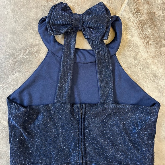 Stunning Navy Sparkly Jumpsuit Girls Size 8 - Picture 7 of 7